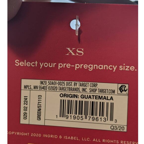 Ingrid Isabel I've Got You Babe Graphic Maternity T Shirt XS Short‎ Sleeve Green - Picture 4 of 6